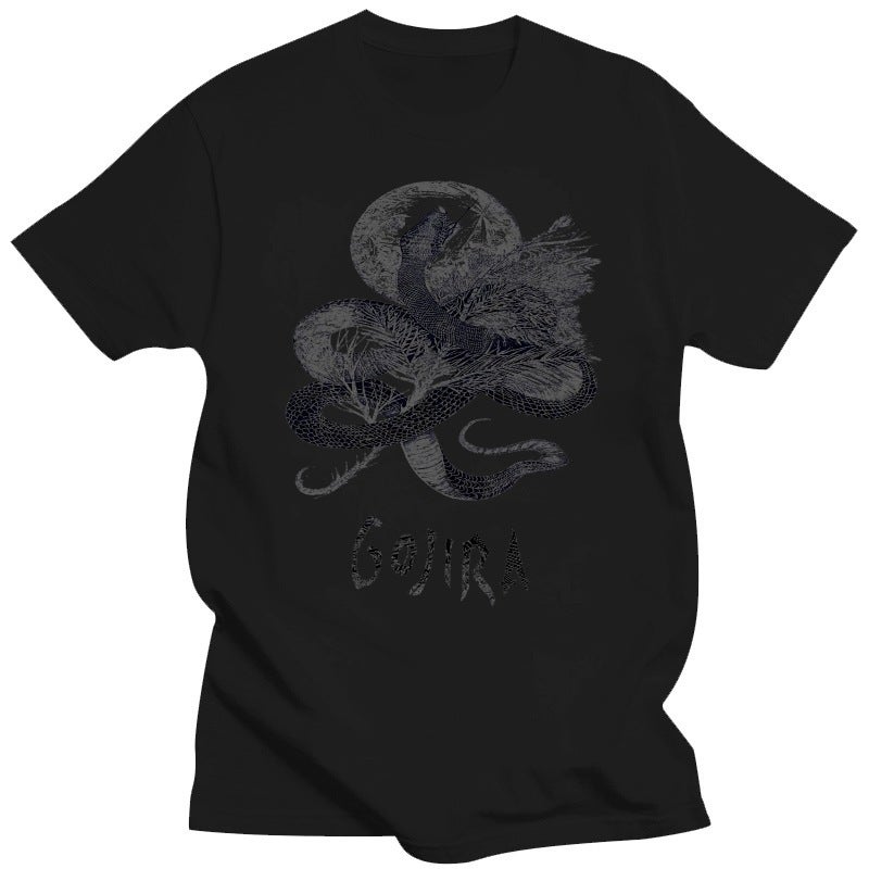 Fashionable And Versatile Short-Sleeved Band Gojira Serpent Moon T Shirt - Image 1